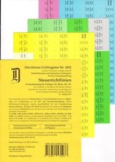 SteuerRichtlinien Griffregister Nr. 1033 (2017/2018): 192 selbstklebende und farbig bedruckte Griffregister für SteuerRichtlinie