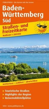 PublicPress Straßen- und Freizeitkarte Baden-Württemberg-Süd