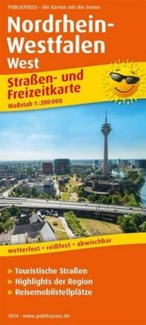 PublicPress Straßen- und Freizeitkarte Nordrhein-Westfalen West