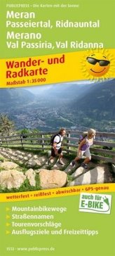 PublicPress Wander- und Radkarte Meran, Passeiertal, Ridnauntal / Merano, Val Passiria, Val Ridanna