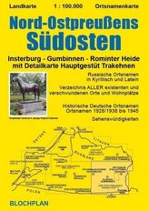 Landkarte Nord-Ostpreußens Südosten, 1:100.000