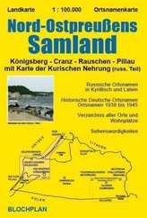 Landkarte Nord-Ostpreußens Samland