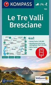 Kompass Karte Le Tre Valli Bresciane