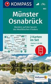Kompass Karte Münster, Osnabrück, 2 Bl.
