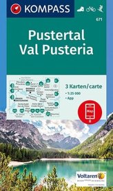 Kompass Karte Pustertal - Val Pusteria, 3 Bl.