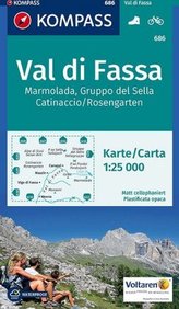 Kompass Karte Val di Fassa