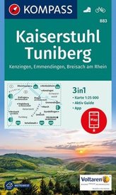 Kompass Karte Kaiserstuhl, Tuniberg, Kenzingen, Emmendingen, Breisach am Rhein