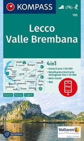 Kompass Karte Lecco, Valle Brembana