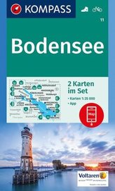 Kompass Karte Bodensee, 2 Bl.