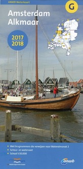ANWB Waterkaart Wasserkarte G Amsterdam Alkmaar