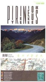 Topographische Karte Pyrenees