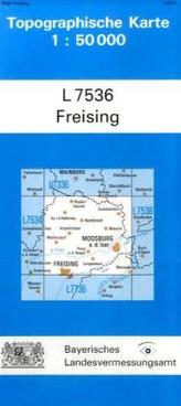 Topographische Karte Bayern Freising