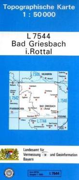 Topographische Karte Bayern Bad Griesbach i. Rottal