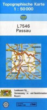 Topographische Karte Bayern Passau
