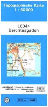 Topographische Karte Bayern Berchtesgaden