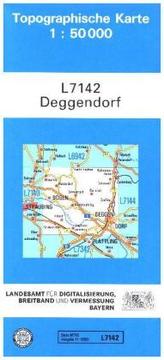 Topographische Karte Bayern Deggendorf