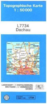 Topographische Karte Bayern Dachau