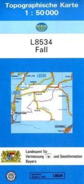 Topographische Karte Bayern Fall