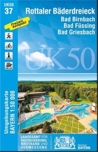 Topographische Karte Bayern Rottaler Bäderdreieck Topographische Karte Bayern Rottaler Bäderdreieck