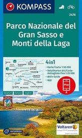Kompass Karte Parco Nazionale del Gran Sasso e Monti della Laga