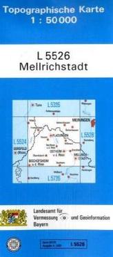 Topographische Karte Bayern Mellrichstadt