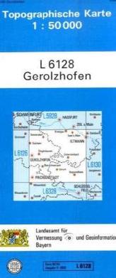 Topographische Karte Bayern Gerolzhofen