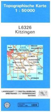 Topographische Karte Bayern Kitzingen