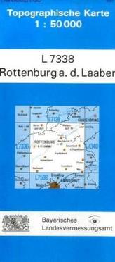 Topographische Karte Bayern Rottenburg a. d. Laaber