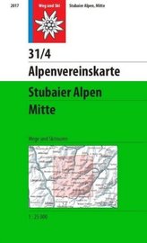 Alpenvereinskarte Stubaier Alpen, Mitte