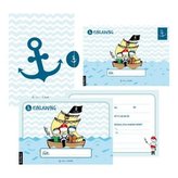 12 Einladungskarten Geburtstag Junge (Piraten). Handgemachte Geburtstag Einladungskarten zum Kindergeburtstag incl. 12 liebevoll
