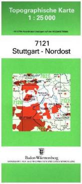 Topographische Karte Baden-Württemberg Stuttgart-Nordost
