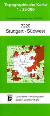 Topographische Karte Baden-Württemberg Stuttgart-Südwest