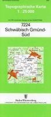 Topographische Karte Baden-Württemberg Schwäbisch Gmünd, Süd