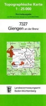 Topographische Karte Baden-Württemberg Giengen an der Brenz