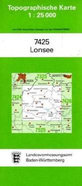 Topographische Karte Baden-Württemberg Lonsee
