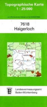 Topographische Karte Baden-Württemberg Haigerloch