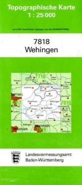 Topographische Karte Baden-Württemberg Wehingen