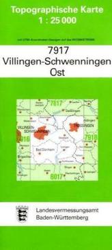Topographische Karte Baden-Württemberg Villingen-Schwenningen, Ost