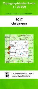 Topographische Karte Baden-Württemberg Geisingen