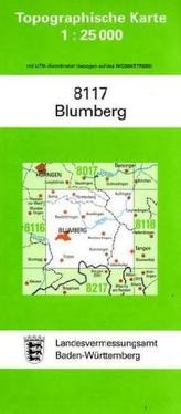 Topographische Karte Baden-Württemberg Blumberg