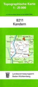 Topographische Karte Baden-Württemberg Kandern