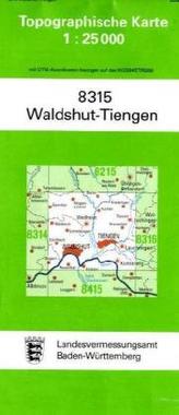 Topographische Karte Baden-Württemberg Waldshut-Tiengen