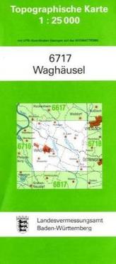 Topographische Karte Baden-Württemberg Waghäusel