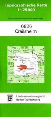 Topographische Karte Baden-Württemberg Crailsheim