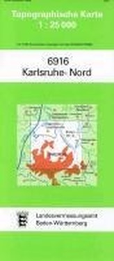 Topographische Karte Baden-Württemberg Karlsruhe-Nord