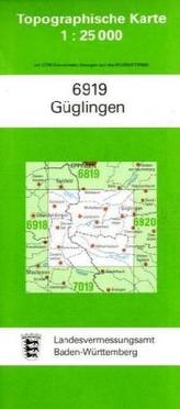 Topographische Karte Baden-Württemberg Güglingen