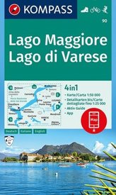 Kompass Karte Lago Maggiore, Lago di Varese