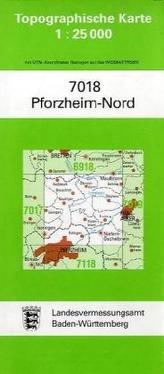 Topographische Karte Baden-Württemberg Pforzheim-Nord