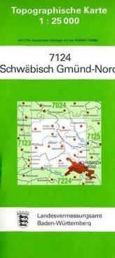 Topographische Karte Baden-Württemberg Schwäbisch Gmünd, Nord