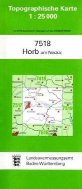 Topographische Karte Baden-Württemberg Horb am Neckar